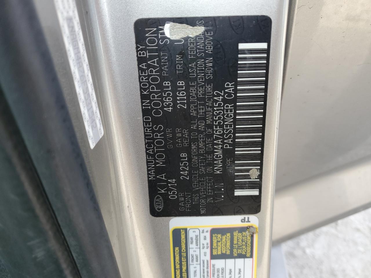 Kia Optima Lx Image 9