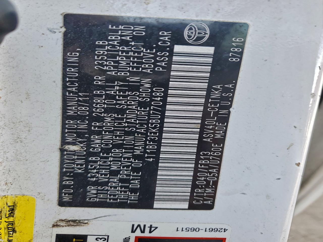 Toyota Camry Base Image 12