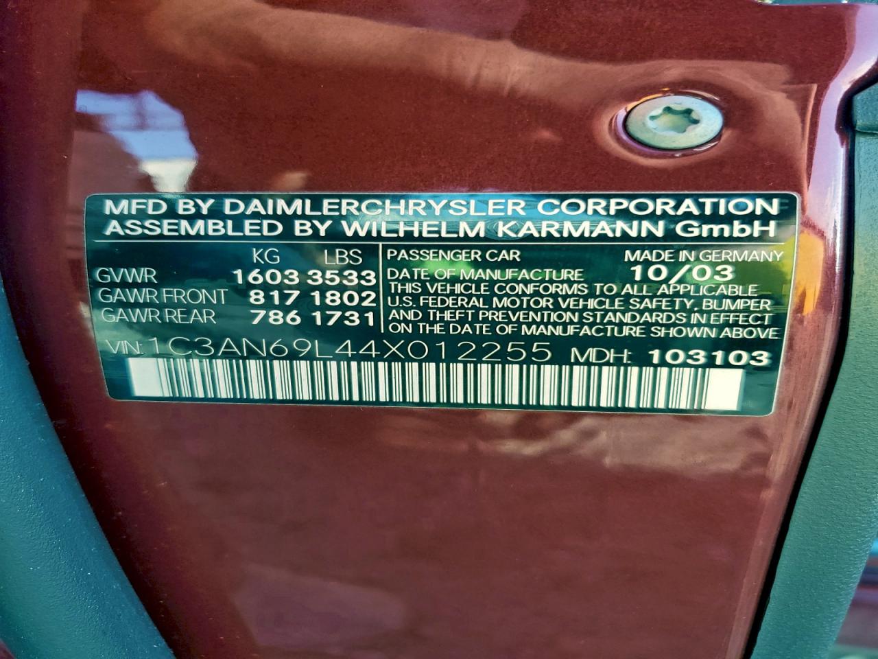 Chrysler Crossfire Limited Image 6