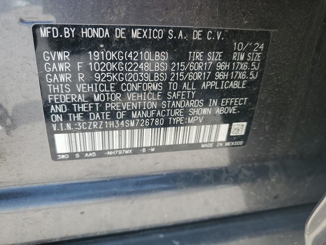 Honda HR-V Lx Image 11